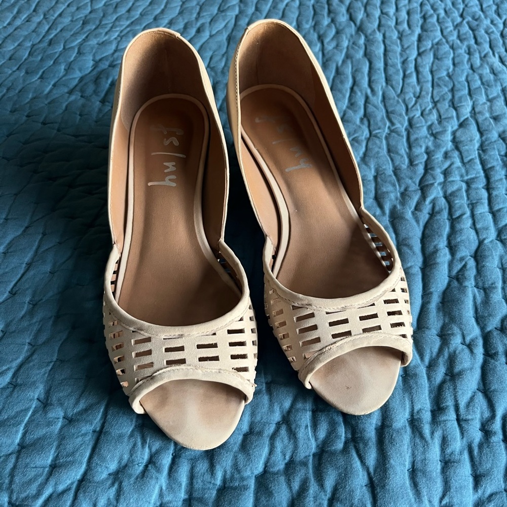French Sole Suede Wedge Sandals